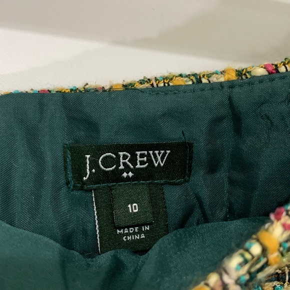 J.Crew Green Tweed Miniskirt - Picture 6 of 7